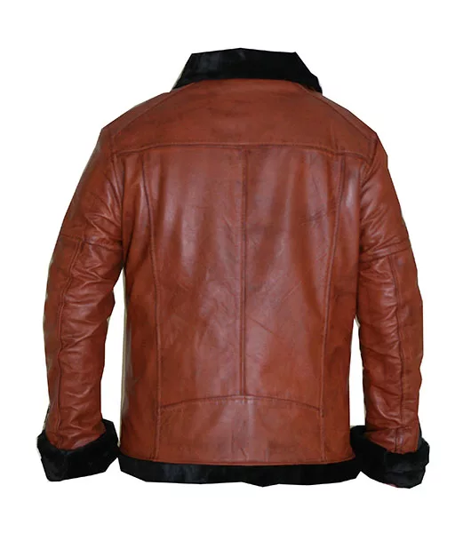 Aviator B3 Warm, Fur Lined Bomber Sheepskin Leather Jacket - Image 2