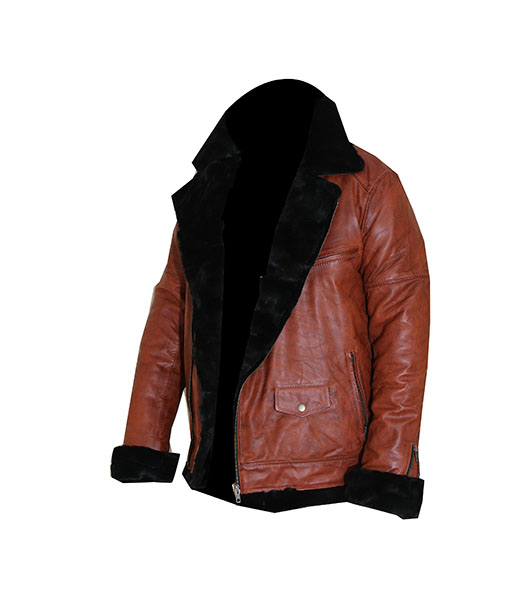 Aviator B3 Warm, Fur Lined Bomber Sheepskin Leather Jacket - Image 3
