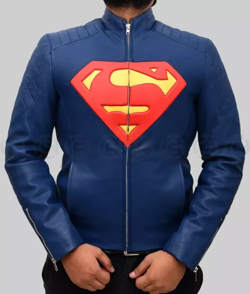 Superman Man Of Steel Leather Jacket