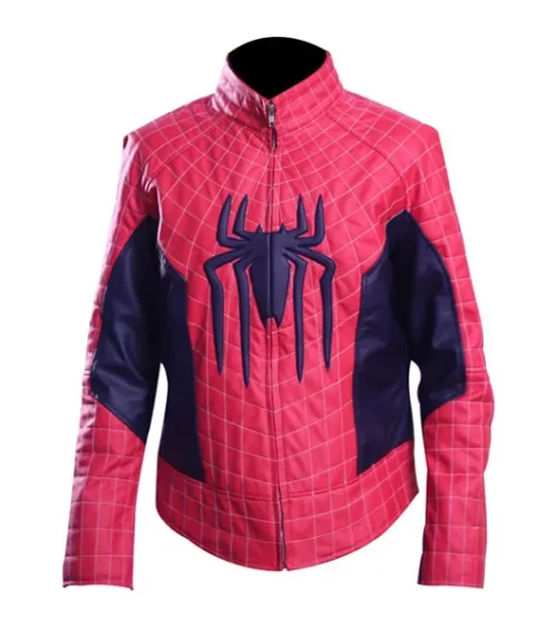 Spider Man Pink Color Real Leather Jacket - The Leather City