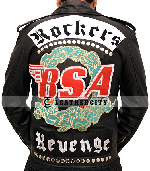 BSA George Michael Faith Rockers Revenge Biker Real Leather Jacket 