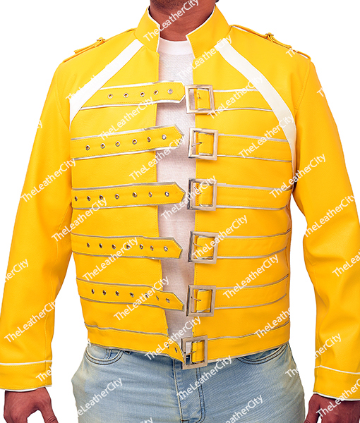 Freddie Mercury Yellow Leather Jacket