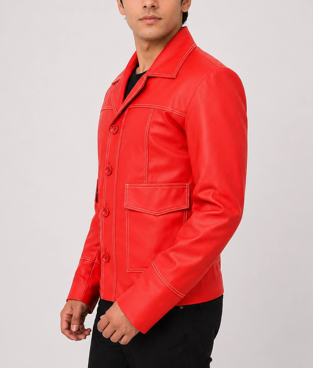 Tyler Durden Red Jacket - Side