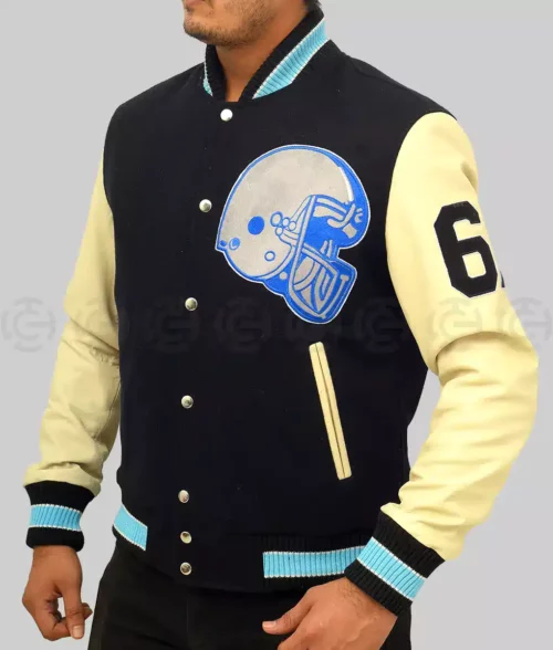 Beverly Hills Cop Wool with Leather Varsity Jacket