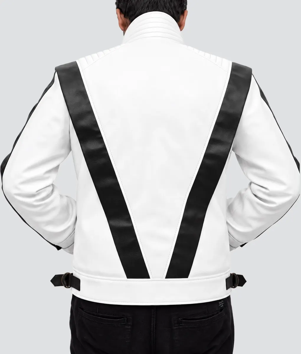 MJ White Thriller Jacket - Back View
