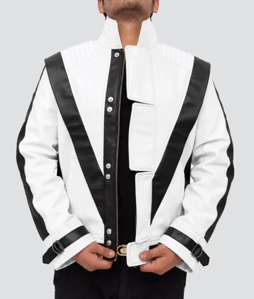 MJ White Thriller Jacket - Front Open