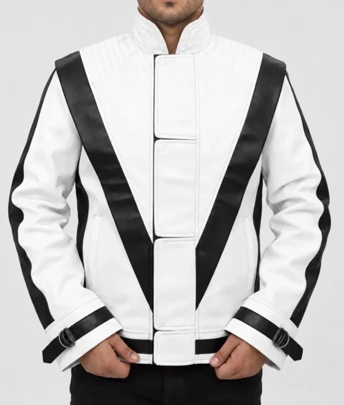 MJ White Thriller Jacket - Front View