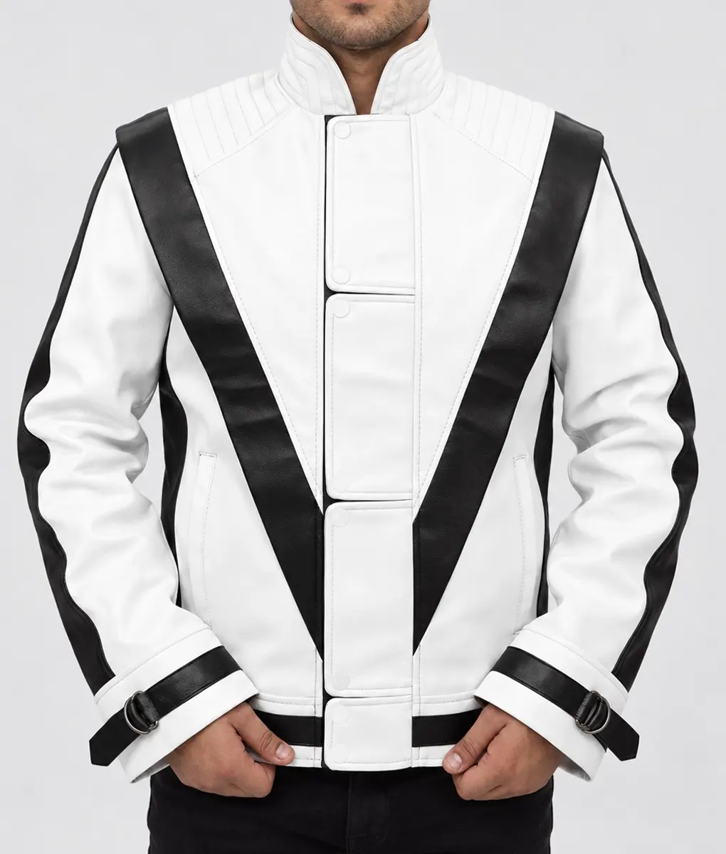 MJ White Thriller Jacket - Front View