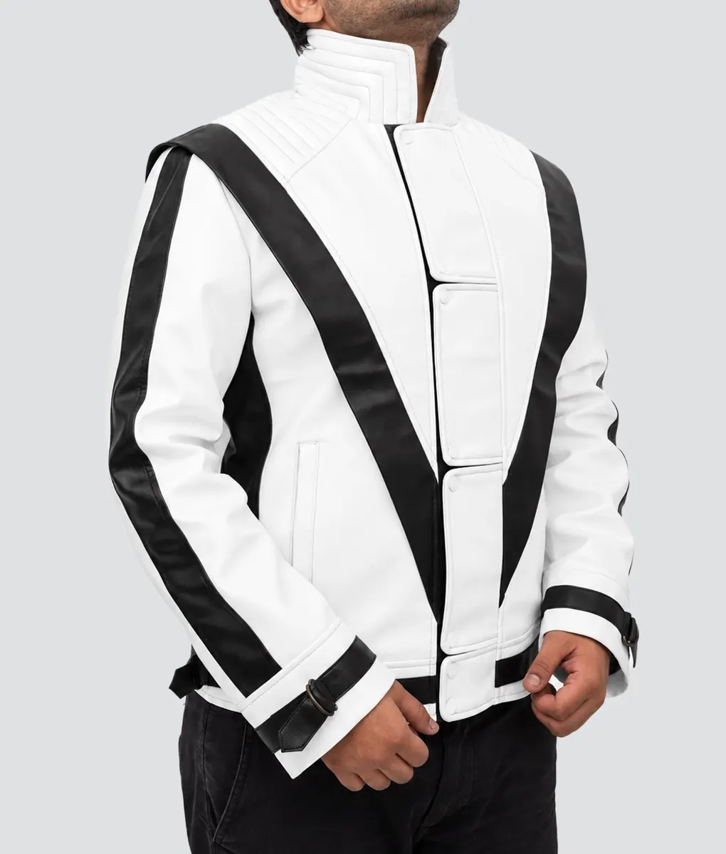 MJ White Thriller Jacket - Right Side