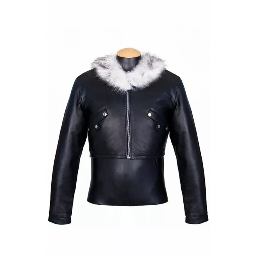 Final Fantasy 8 Squall Leonhart White Fur Collar Leather