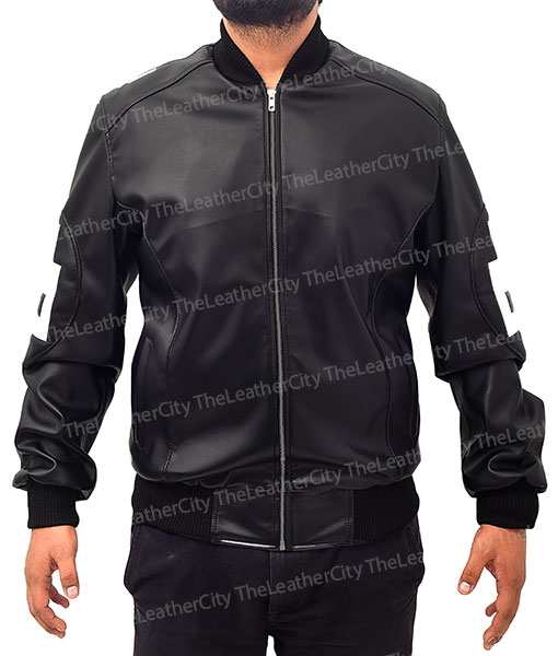 8 Ball David Puddy Black Leather Jacket