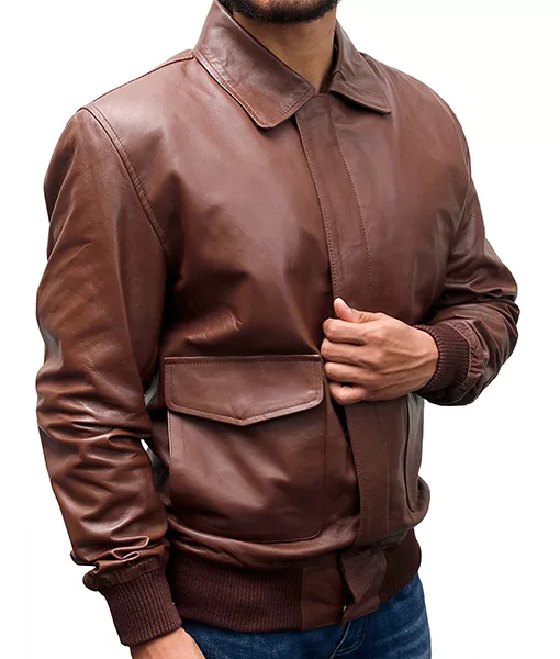 A-2 Brown Leather Flight Jacket | TheLeatherCity