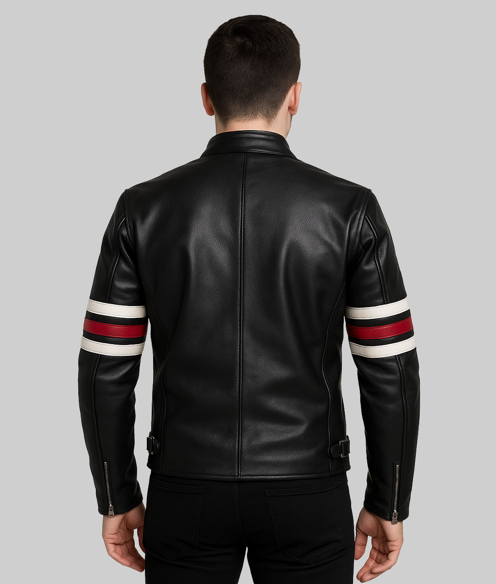 House M.D Gregory Leather Jacket-BackView