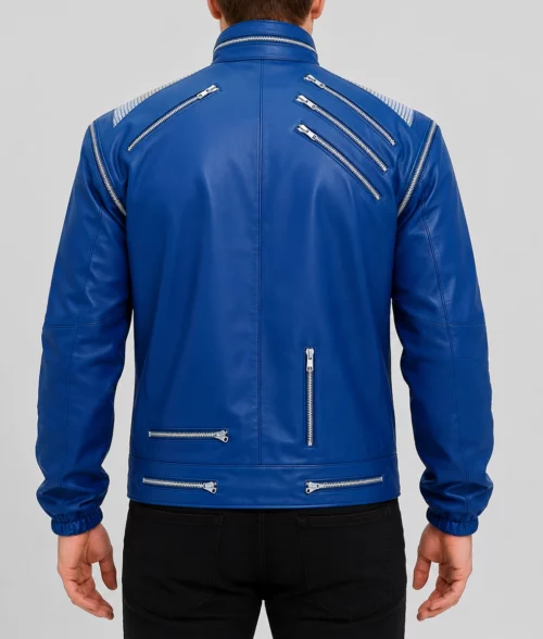MJ Beat It Jacket in Blue - Back