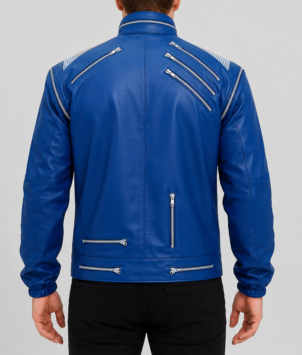 MJ Beat It Jacket in Blue - Back