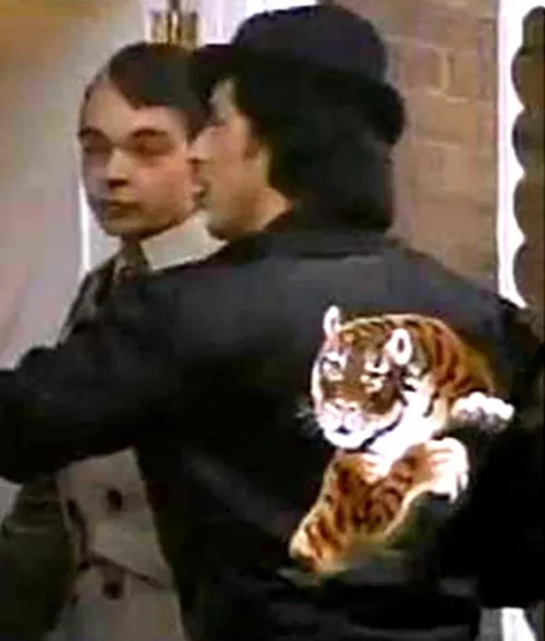 Sylvester Stallone Rocky Tiger Leather Jacket - Rocky Tiger Jacket | Men's Leather Jacket - Front View