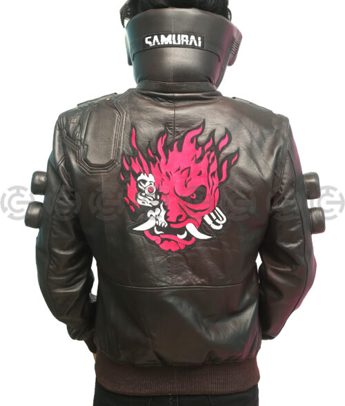 Cyberpunk 2077 Brown Samurai Gamer ‘V’ Leather Jacket