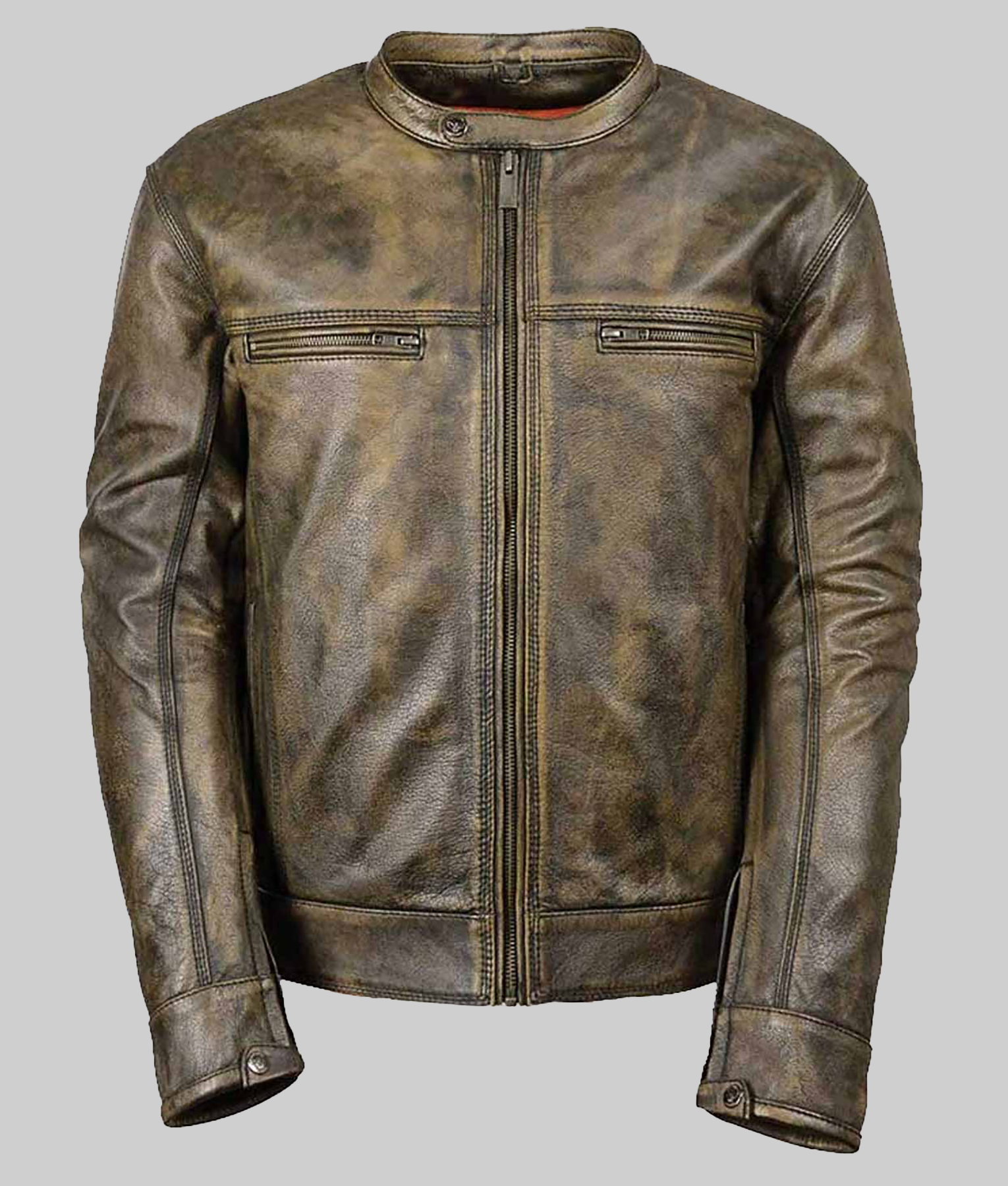 Big Barter Cafe Racer Jacket-FrontView