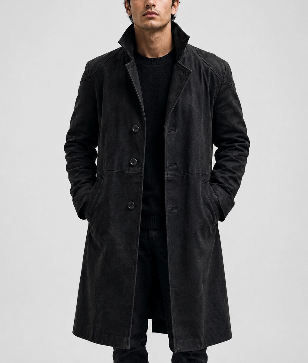 Billy Butcher Trench Coat - Boys Black Trench Coat | The Leather City