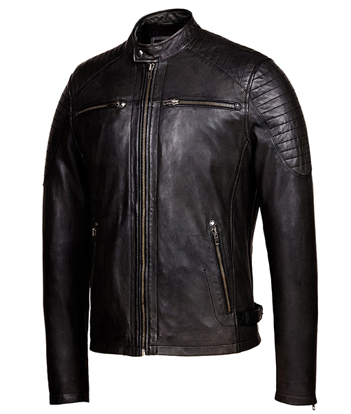 Blacky Cafe Racer Leather Jacket