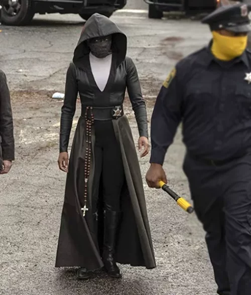 Regina King Angela Abar Watchmen Black Hooded Coat