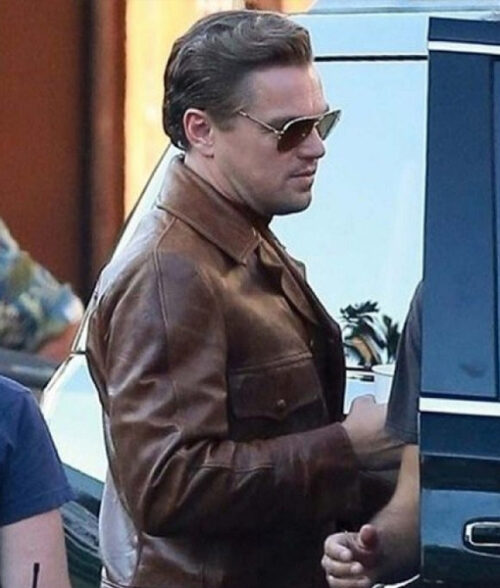 Leonardo Dicaprio Vintage Brown Leather Jacket