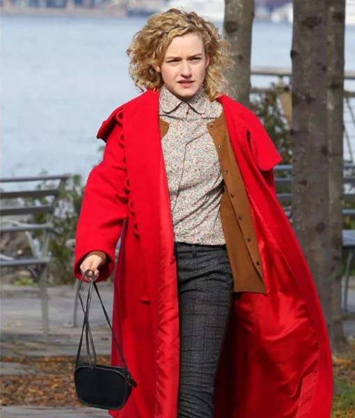 Julia Gardner Modern Love Red Coat