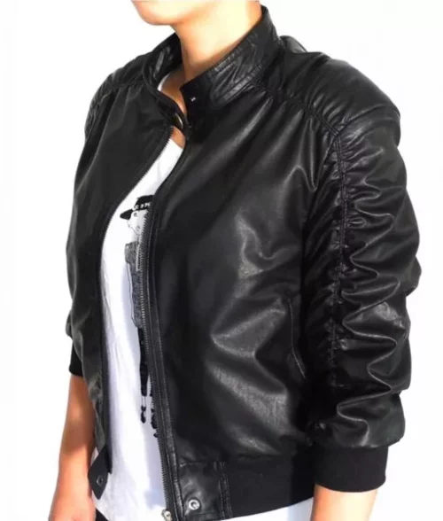 Elena Gilbert Leather Jacket front