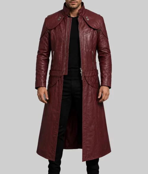 Dante Maroon Coat - Front