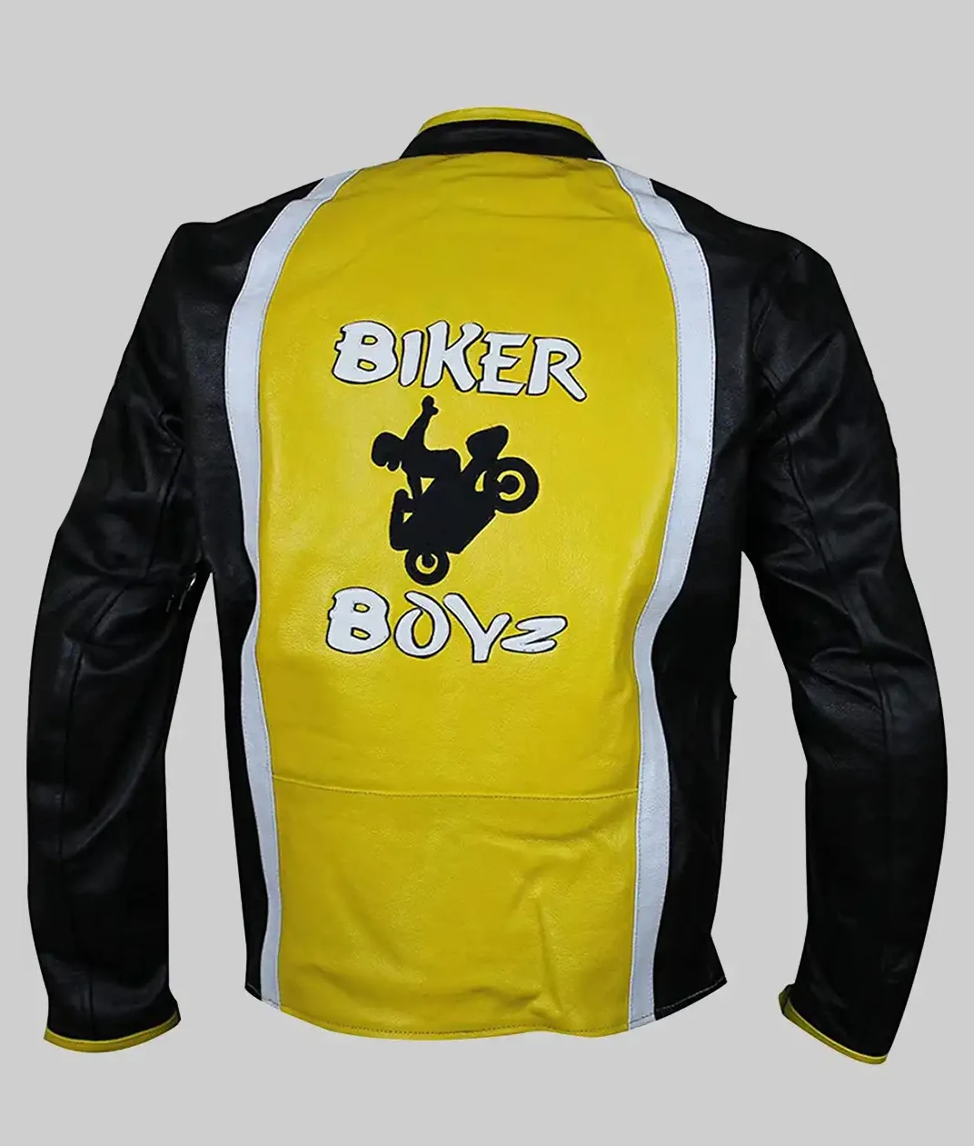 Derek Luke aka Biker Boyz Kid Yellow Biker Leather Jacket-Back