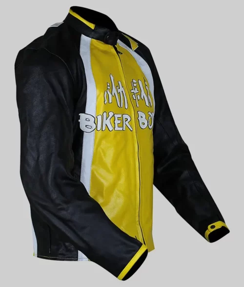 Derek Luke aka Biker Boyz Kid Yellow Biker Leather Jacket-Right