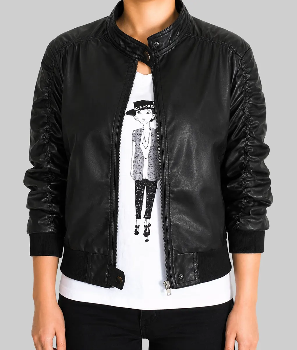 Elena Gilbert Leather Jacket - Front
