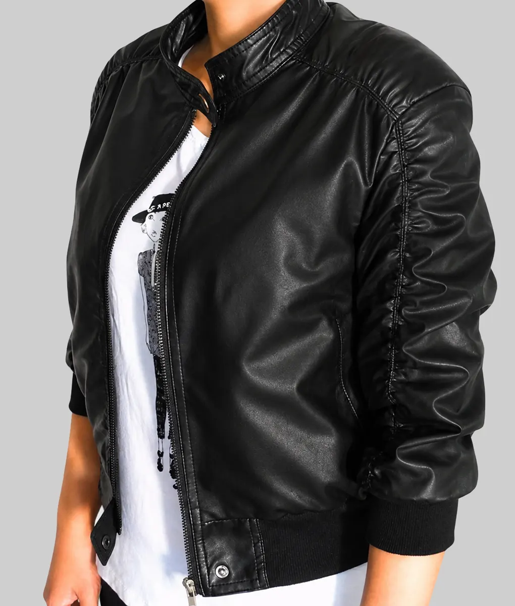 Elena Gilbert Leather Jacket - Side
