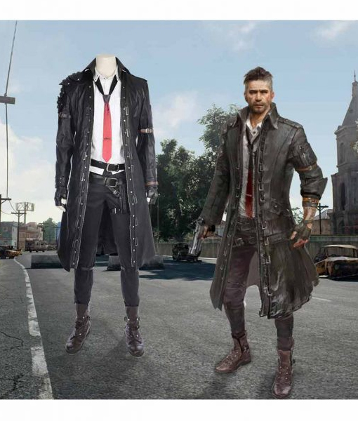 Leather Trench Coat, Pubg Mobile Black Trench Coat