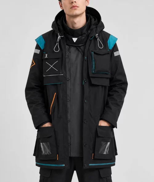 Arknights Rhodes Island Doctor Cosplay Hooded Gamer Coat - Front