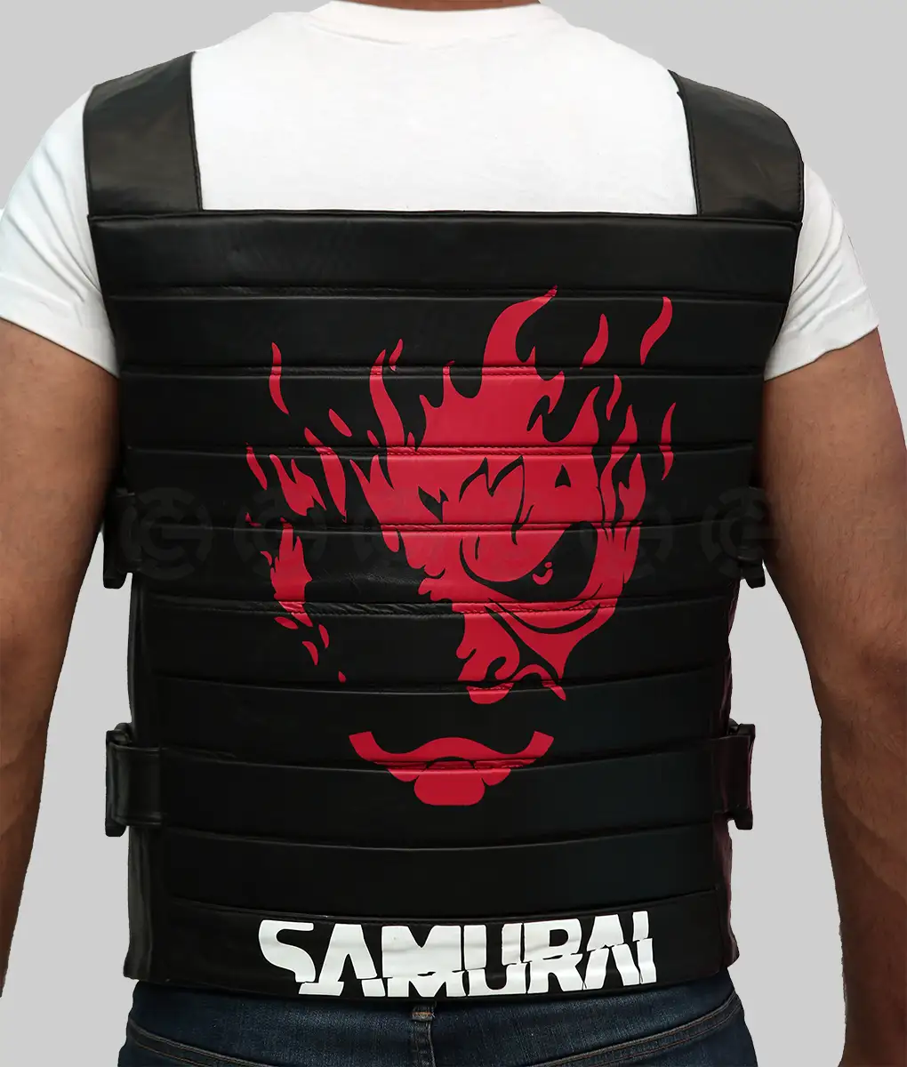 Cyberpunk 2077 Keanu Reeves (Johnny Silverhand) Samurai Leather Vest