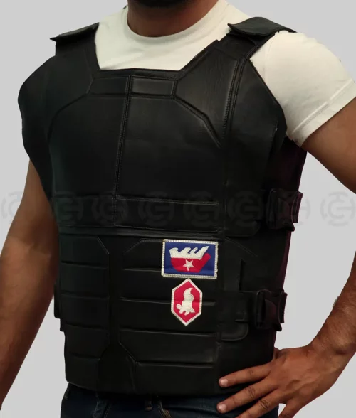 Cyberpunk 2077 Keanu Reeves (Johnny Silverhand) Samurai Leather Vest