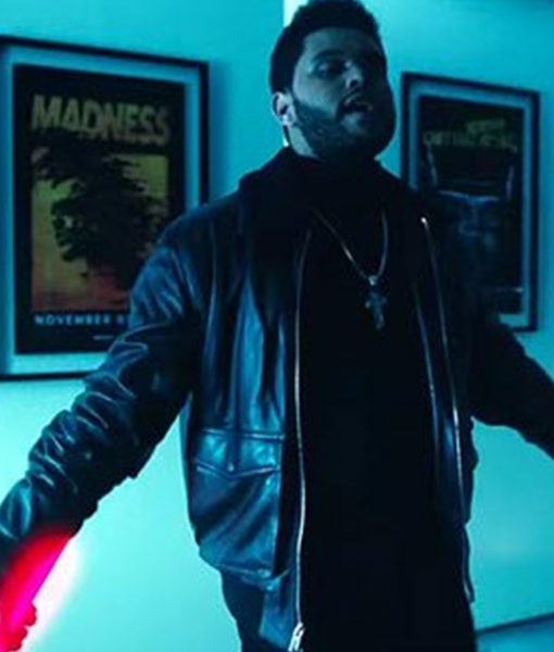 The Weeknd Starboy Black Leather Jacket Theleathercity
