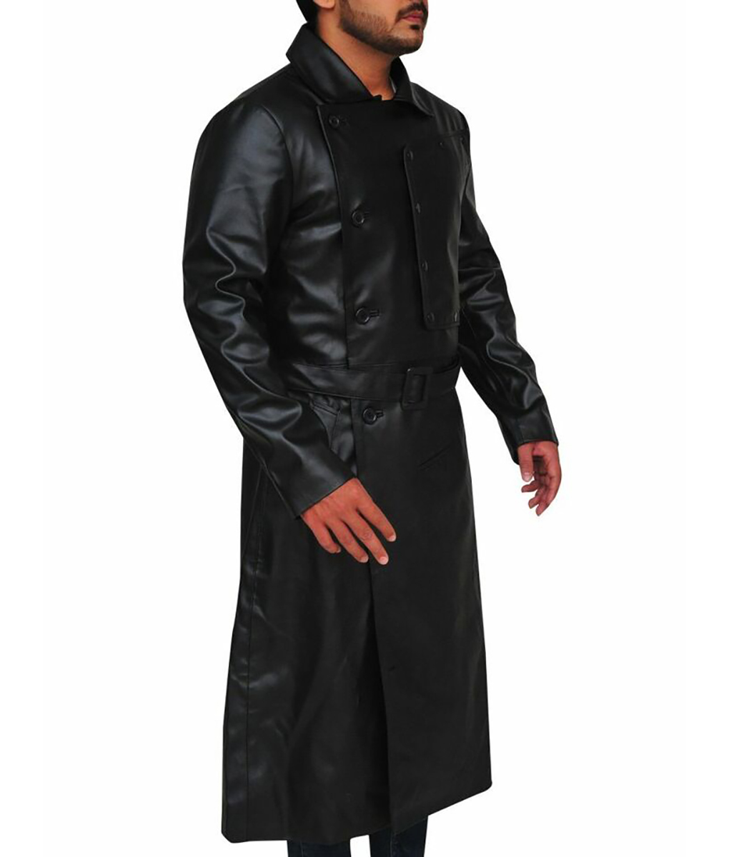 Willem Dafoe Leather Trench Coat