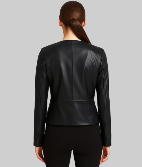 Dana Buchman Jacket - Black Leather Jacket | TLC