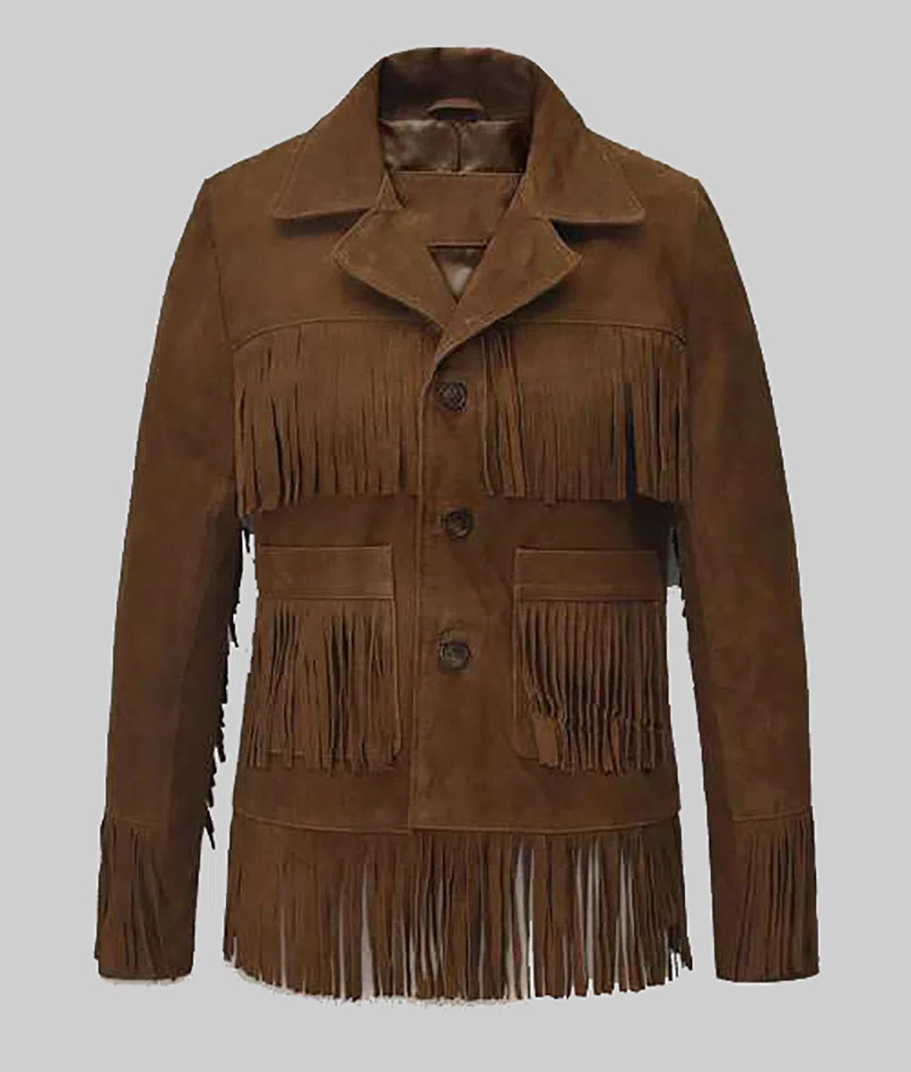 The High Note Maggie (Dakota Johnson) Fringe Western Suede Jacket