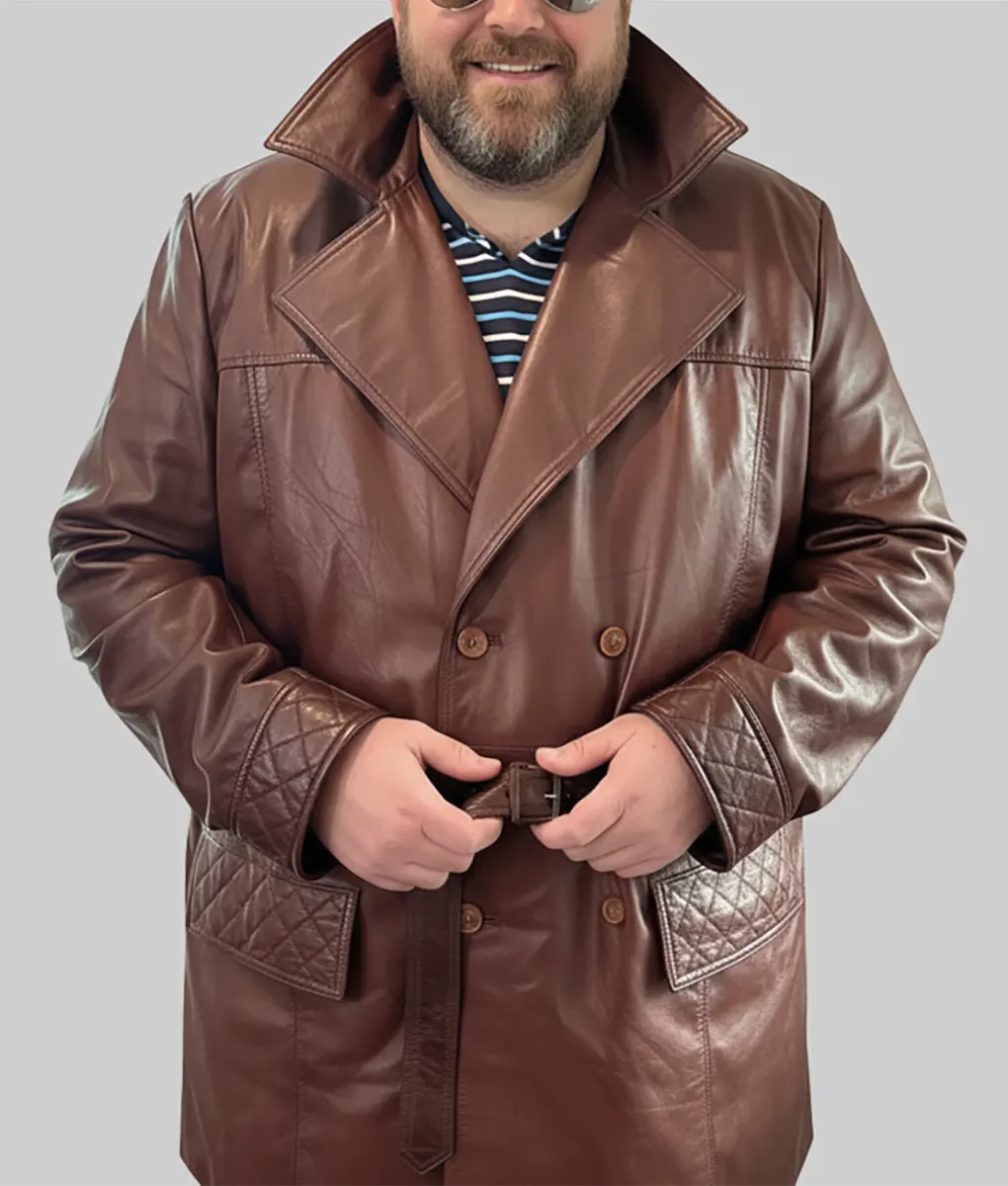The Sopranos S02 Tony Soprano (James Gandolfini) Brown Leather Coat