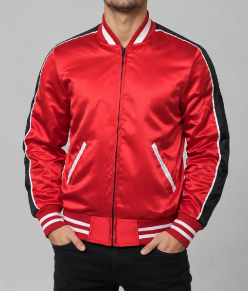 しんちゃんLBM1911 テーラードジャケット レッド Lenny Kosnowski Jacket (Michael Mckean) Satin Jacket | TLC