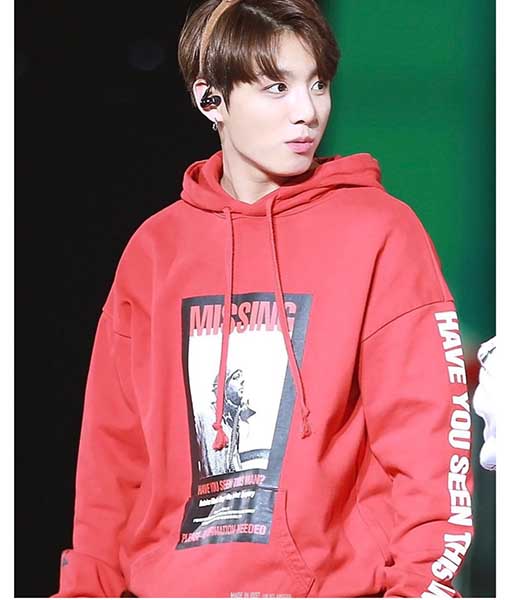 This Hand Crafted BTS Jungkook MISSING Hoodie has been fabricated from genuine leather and inner viscose, so it can remain comfortable for the wearer.