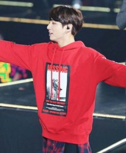 jungkook red hoodie