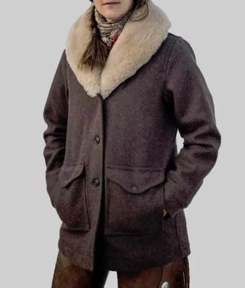 Beth Shearling Wool Coat