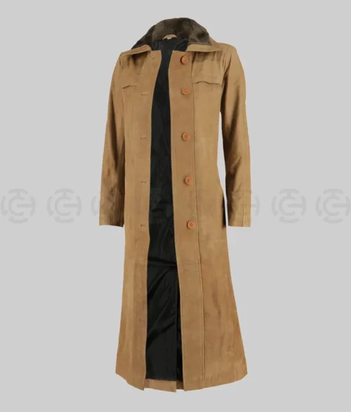 Kelly Reilly Yellowstone Beth Dutton Long Coat - Side View