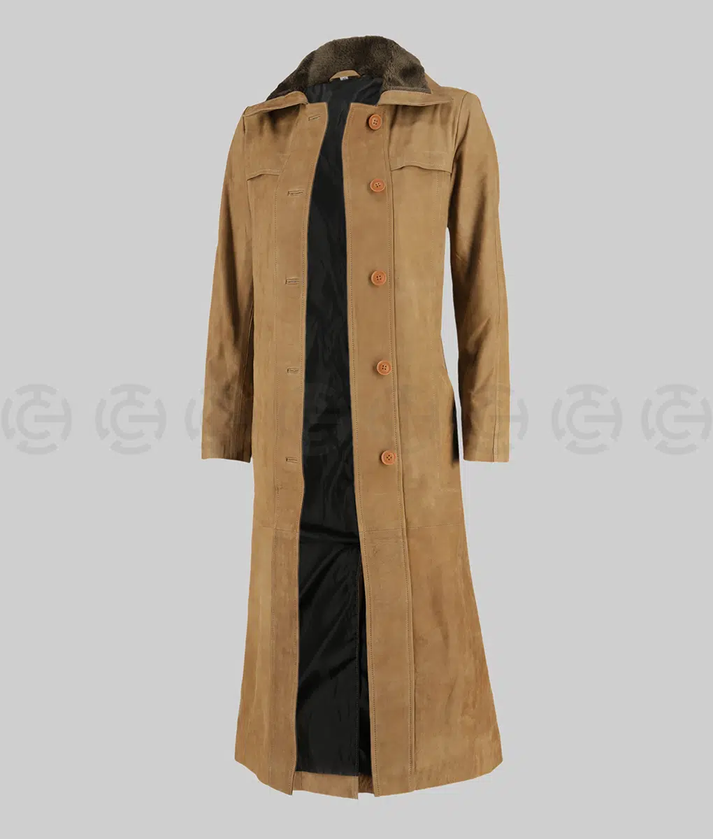 Kelly Reilly Yellowstone Beth Dutton Long Coat - Side View