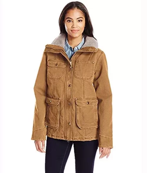 Yellowstone Monica Dutton Fur Collar Jacket