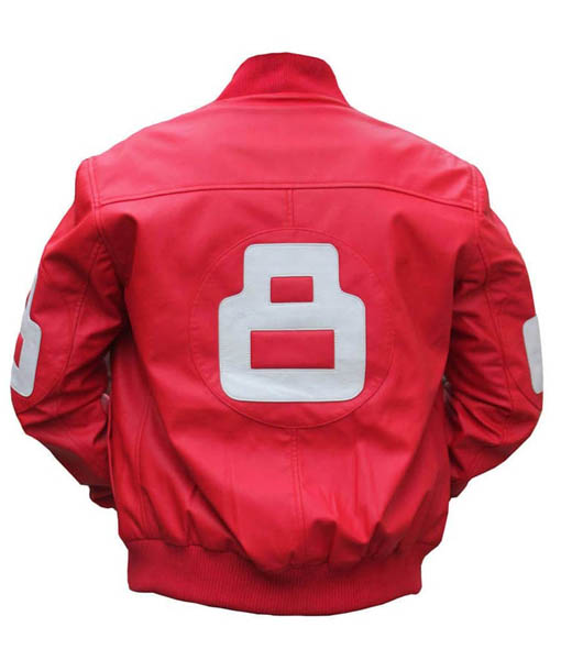 8 Ball David Puddy Red Leather Jacket